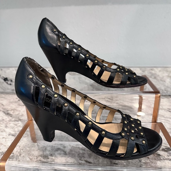 Michael Kors Black peep toe wedge pump size - Picture 2 of 6